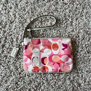 Rare Coach Monogram Wristlet